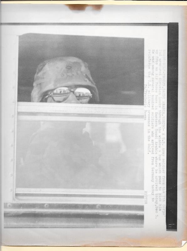 1990 2nd Armored Division Arrives in Saudi Arabia Original News Photo