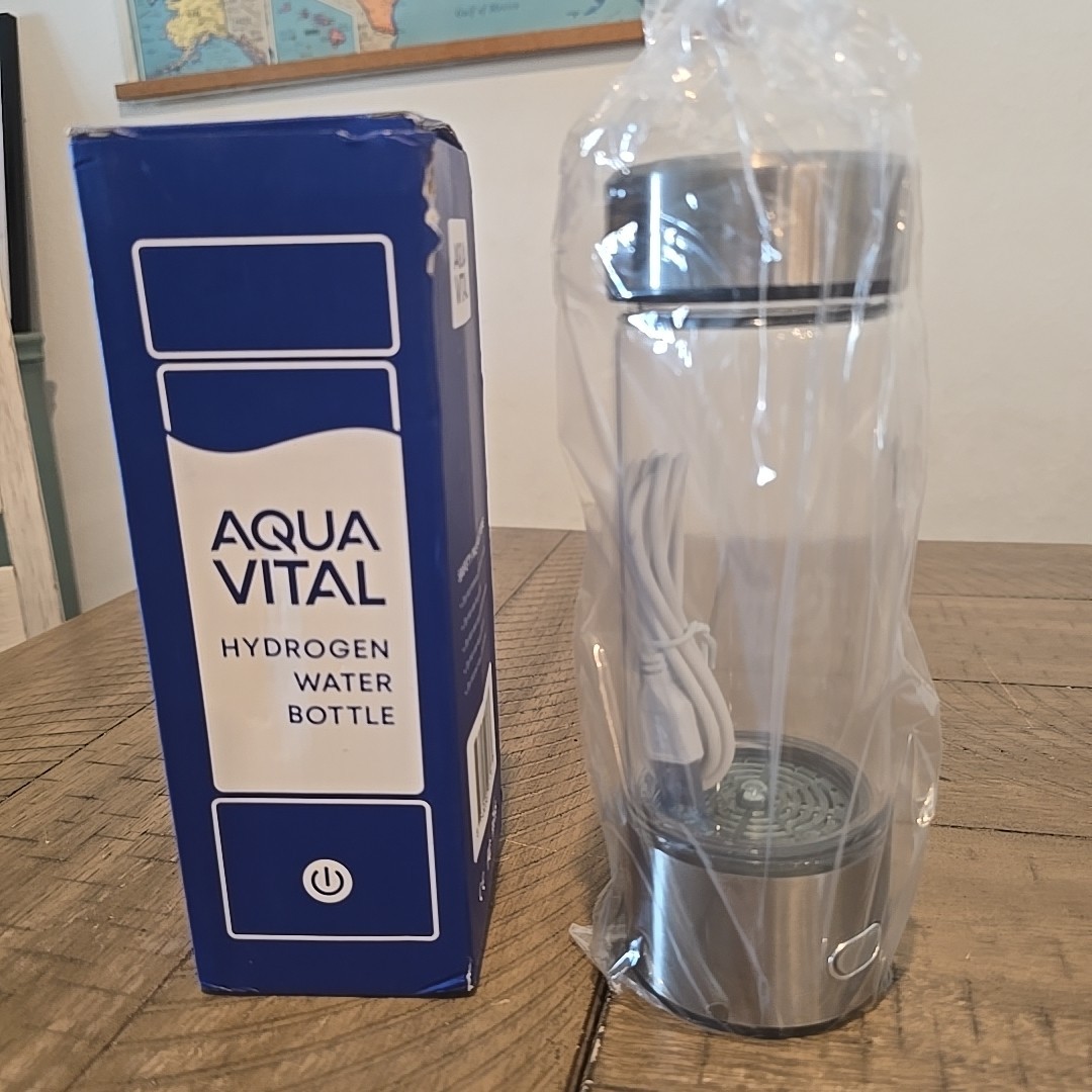 Aqua Vital Hydrogen Water Bottle 2025 Generator 16 oz/470 ml SPE-PEM Ionized H?