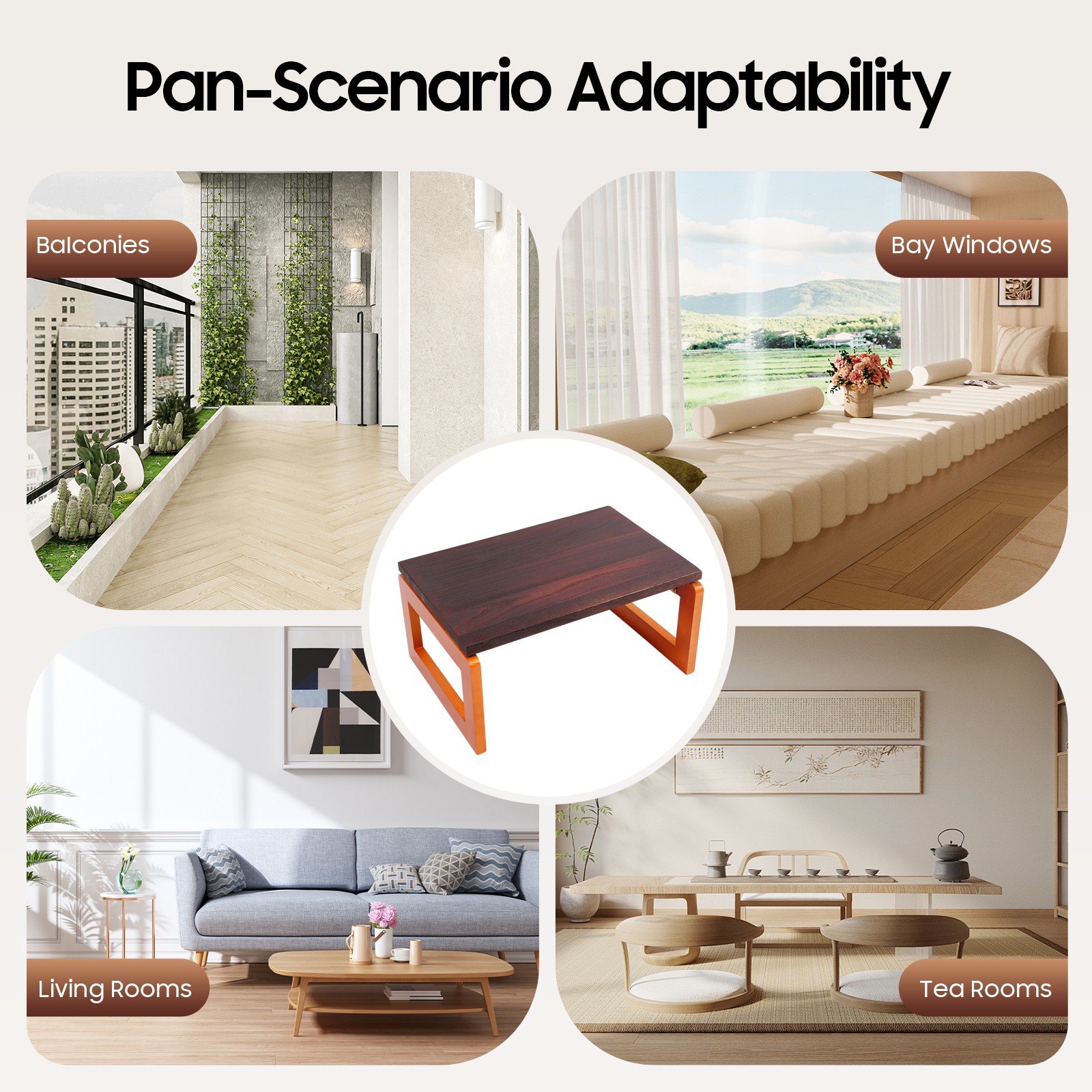 Folding Coffee Table Foldable Wooden Low Coffee Table Small Coffee Tea Table