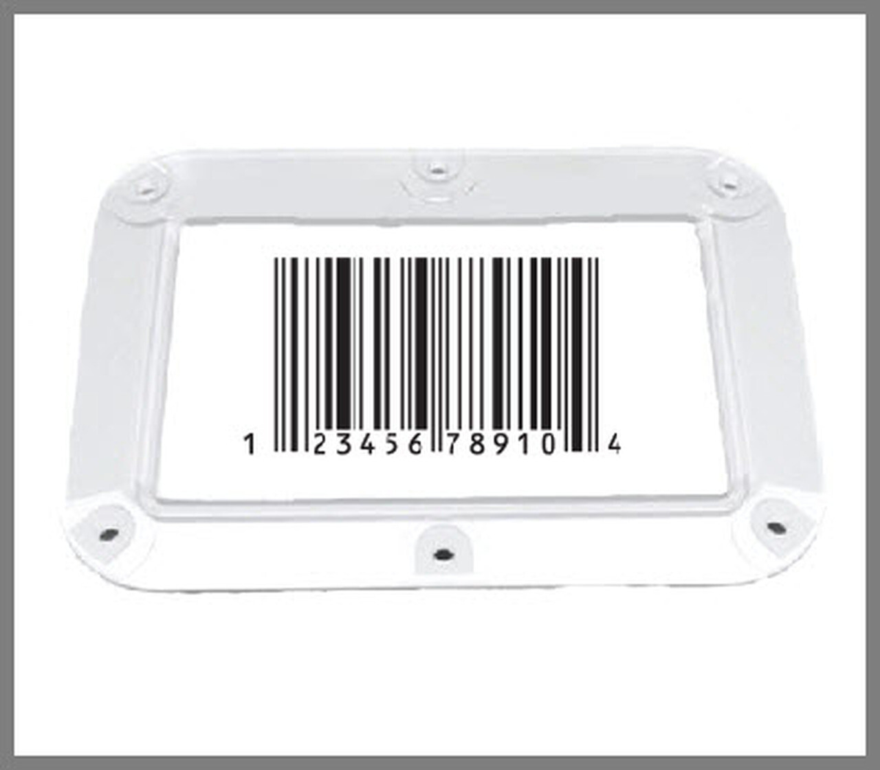Recessed Clear Dish for Barcode Readable, Plastic