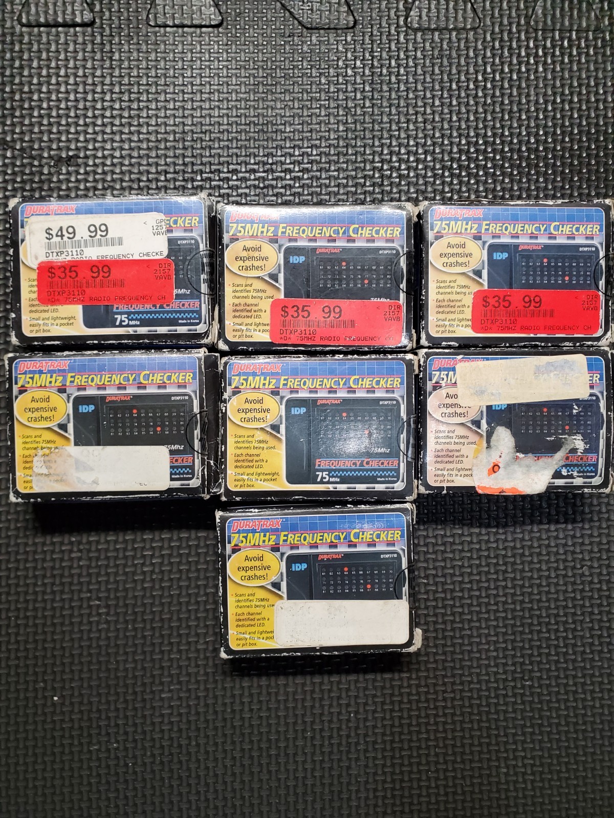 Lot Of 7 Qty Duratrax 75Mhz Radio Frequency Checker DTXP3110 New Old Stock