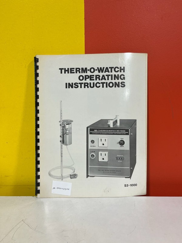 THERM-O-WATCH 63-1000 Controller Operating Instructions