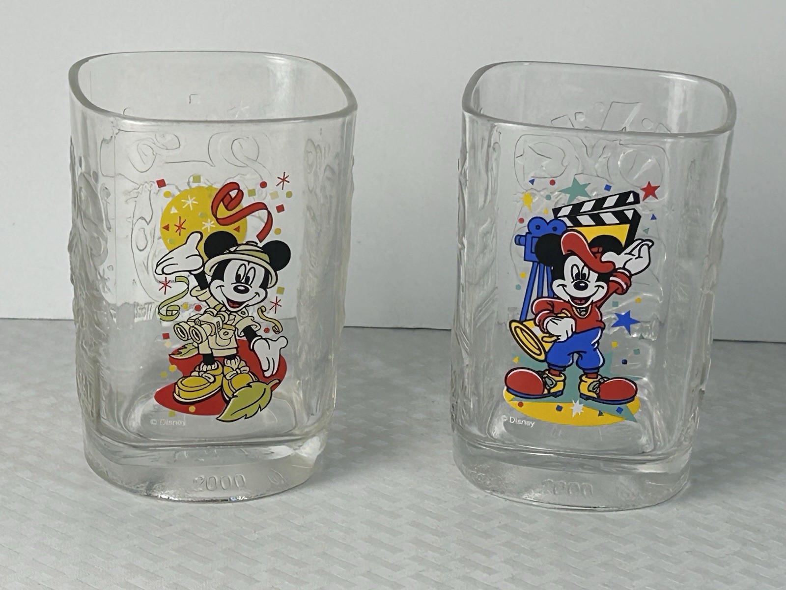 Disney Studios Mickey Mouse Glasses Set of 2 McDonald’s 2000