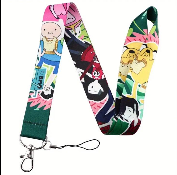 Adventure Time Princess Bubblegum Finn Jake Sandwich Cartoon Lanyard