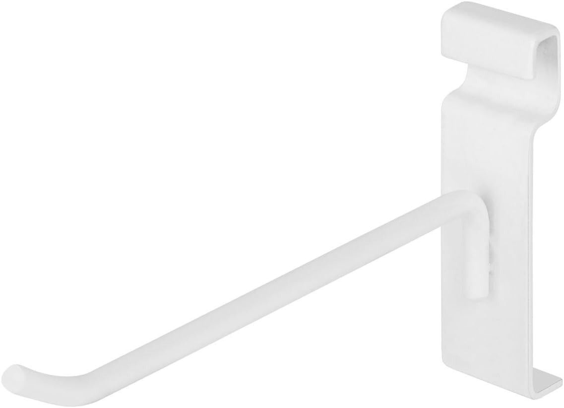 Lot of 50  6" Wire Grid Hooks Hook Peg Gridwall White 6mm Tubing Display