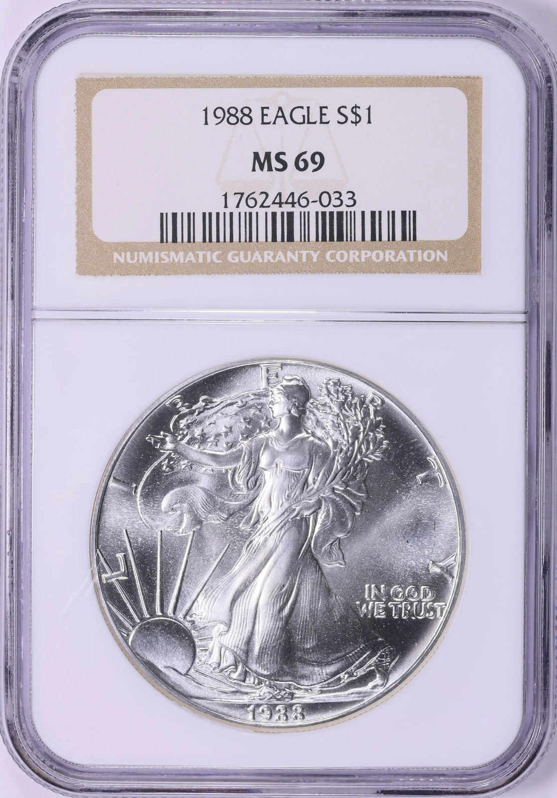 1988 1 oz American Silver Eagle NGC MS 69
