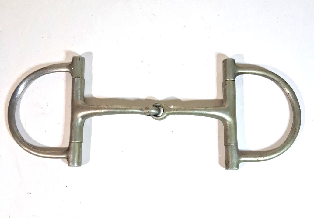 D Ring Horse Snaffle Bit Nickel Rofin Never Rust England 4 5/8" bit