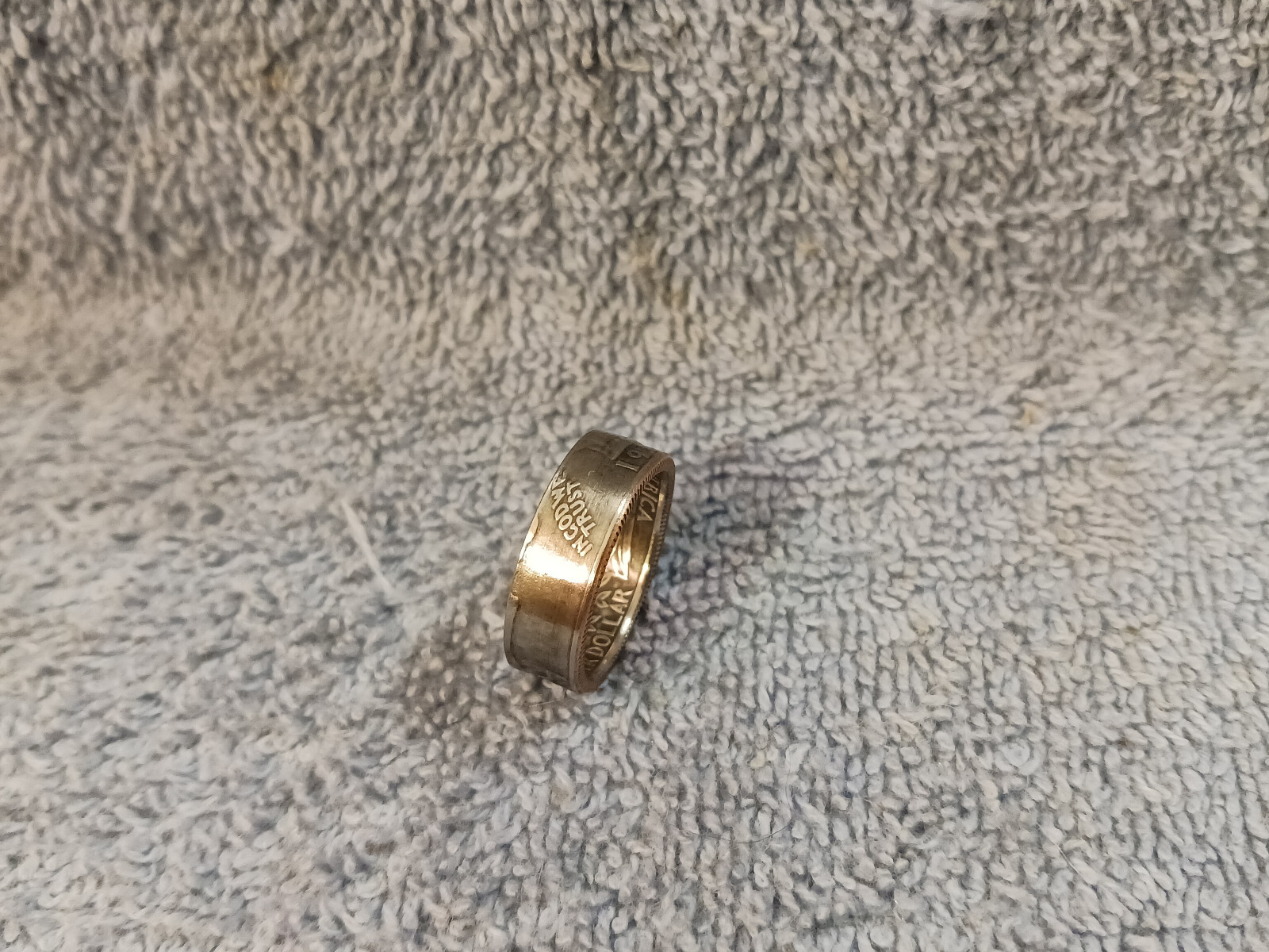1984 Washington Quarters, coin ring, size 8