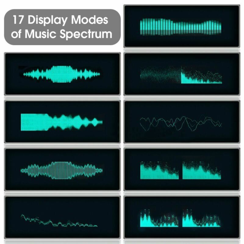 Music Spectrum Display Analog VU Meter VFD Clock Sound Level Indicator MIC