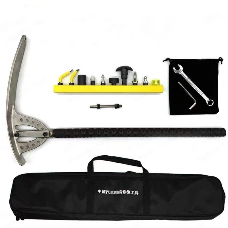 Car Fender Damage Repair Tools Auto Dent Removal Kit Angle Adjustable with Bag