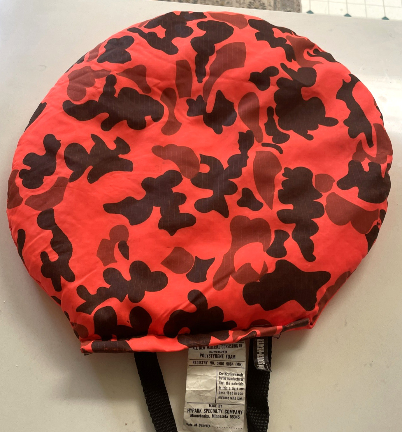 Vintage HyPark Speciality Company Seater Heater Blaze Orange Camo USA Made