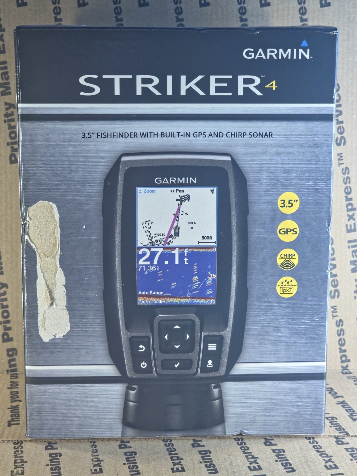 Garmin Striker 4 - 3.5" Fishfinder With Built-In GPS + Chirp Sonar 010-01550-00
