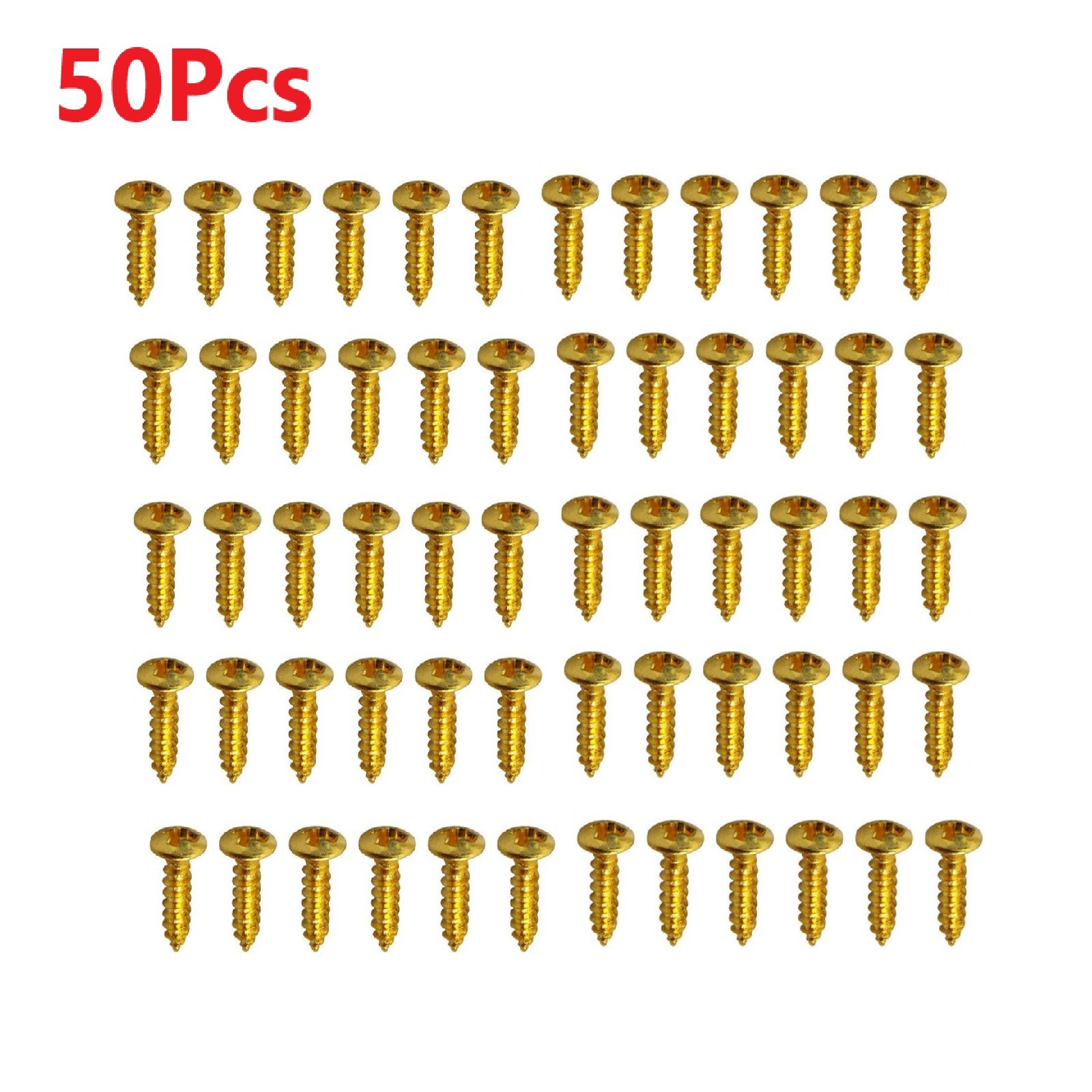 50Pcs Iron Pickguard Mounting Screws For Fender Strat/Tele Electric Guitar/Bass