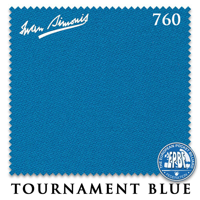 8' Simonis 760 Pool Billiard Table Cloth - Tournament Blue - AUTHORIZED DEALER