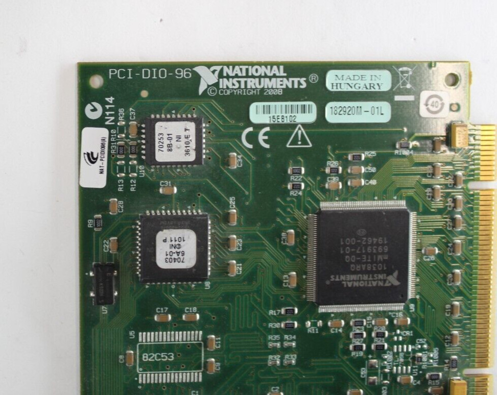 NATIONAL INSTRUMENTS PCI-DIO-96 182920M-01 Digital I/O Interface Card