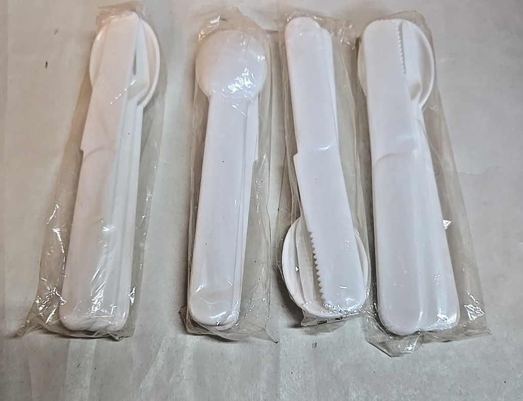 Lot of (4) Plastic Flatware; Sealed in Plastic; NIB; China