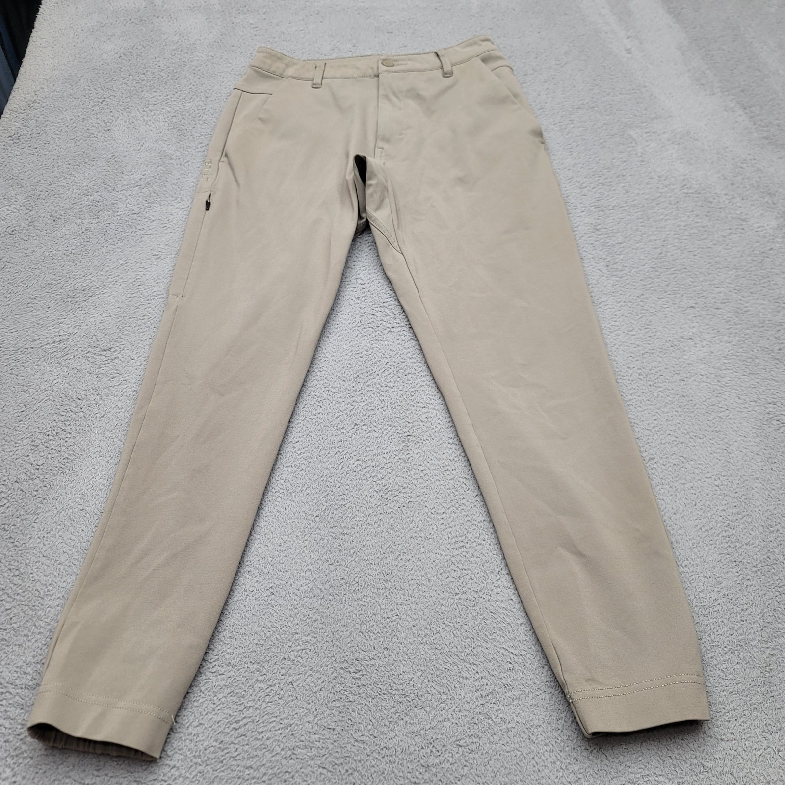 BYLT Premium Basics Jogger Pants Size 28 Tan Khaki Performance Stretch *Read