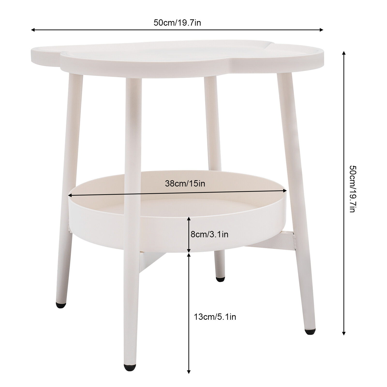 Four-leaf Clover Shape End Table Coffee&Tea Table Sofa Side Snack Table?????