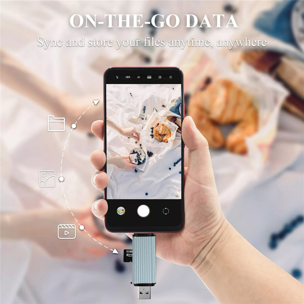 ⚡USB A USB C to TF SD Card Reader Writer OTG Adapter USB 3.0 Memory Card Reader⚡