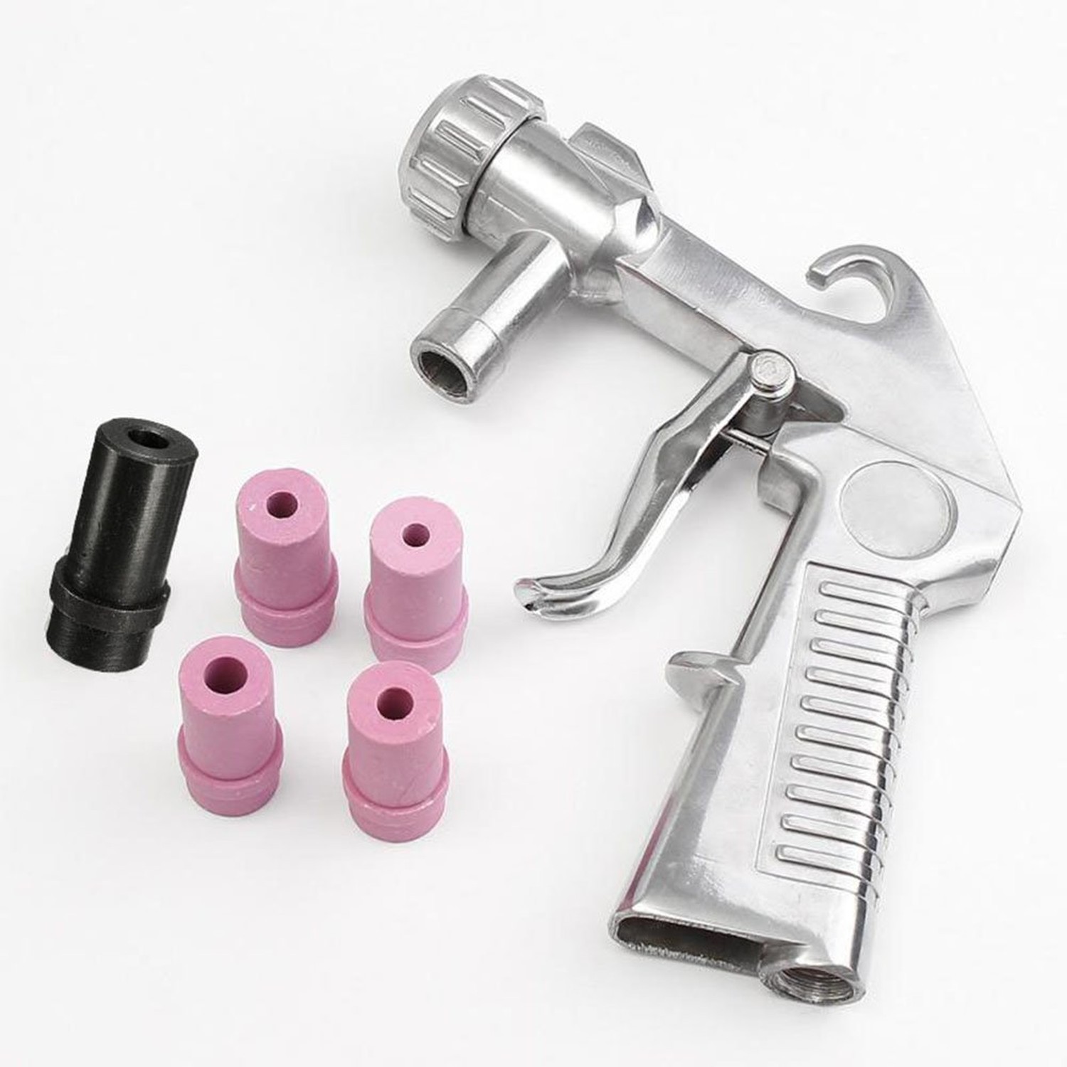 Sandblaster Kit Abrasive Sand Blasting Gun Rust Remove with Air Quick Adapter...
