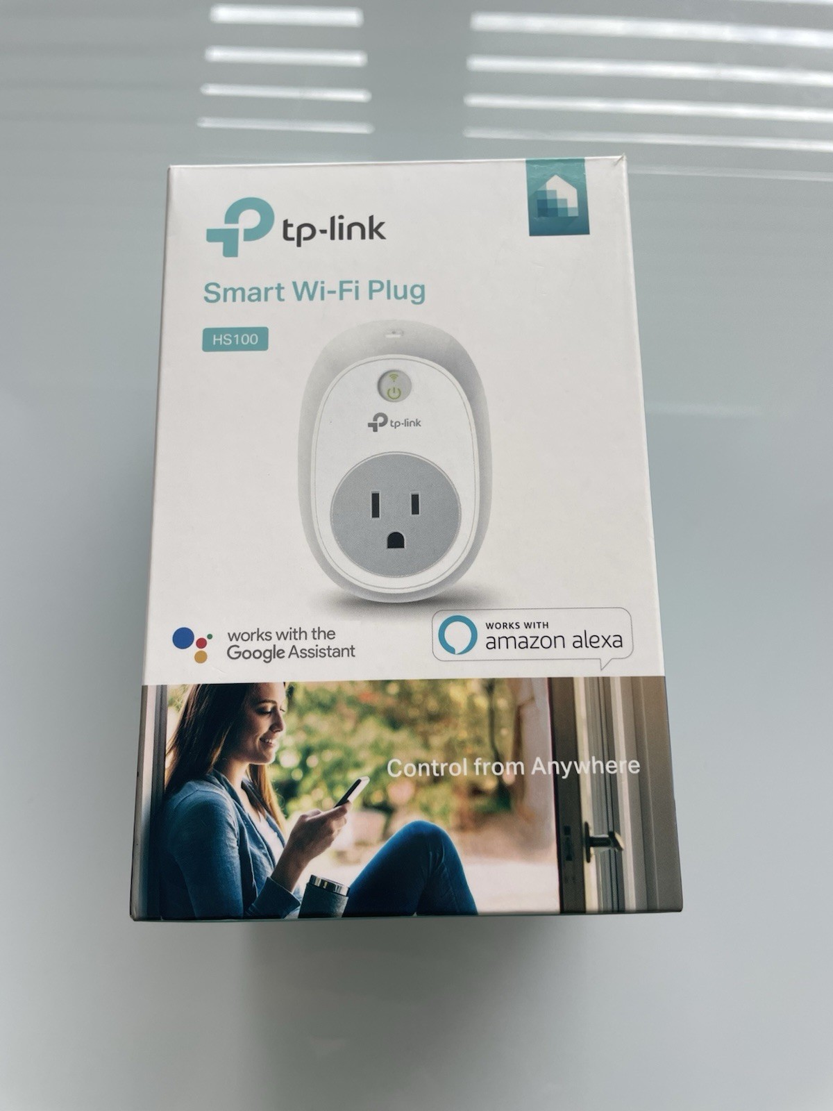 TP-Link HS100 Smart WiFi Plug Compatible W/ Alexa & Google Assistant - White