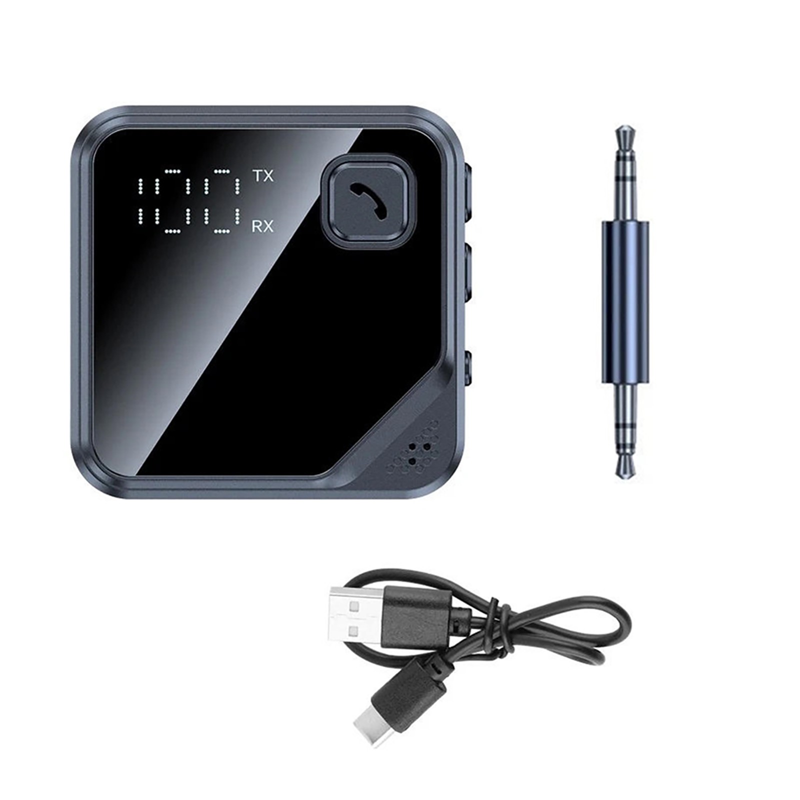 Bluetooth 5.4 Audio Transmitter Receiver 2-in-1 Wireless 3.5mm Jack Adapter