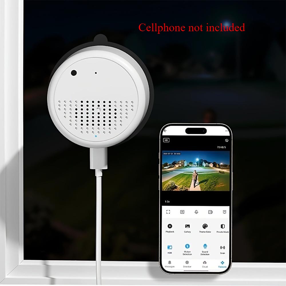 2K Smart Easy-To-Install Weather-Resistant Night-Vision Durable 2K Window Camera