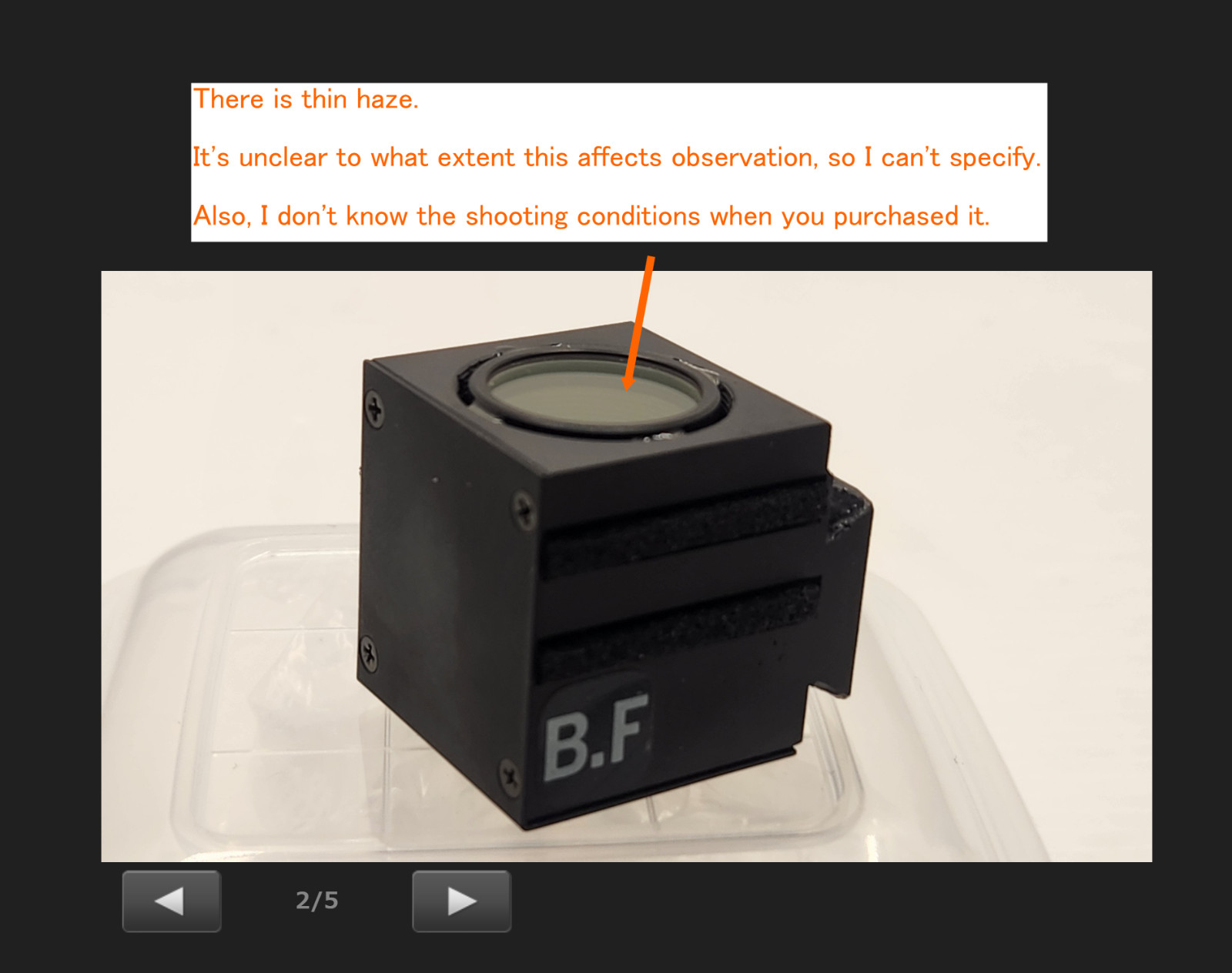 Olympus B.F Fluorescence Microcope Filter Cube for BH2,AH3-RFCA 34991
