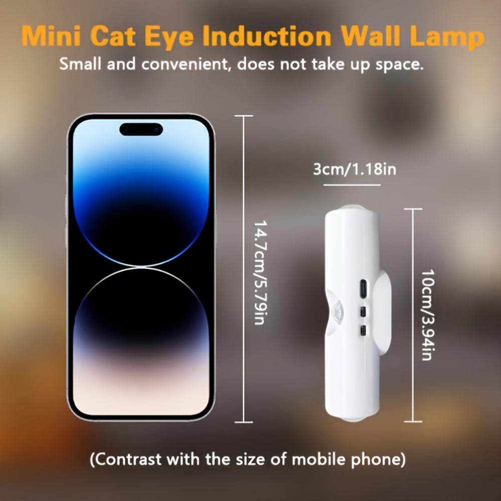 4-Pack Motion Sensor LED Night Light, Rechargeable Magnetic Wall Lamp, 7 Colors
