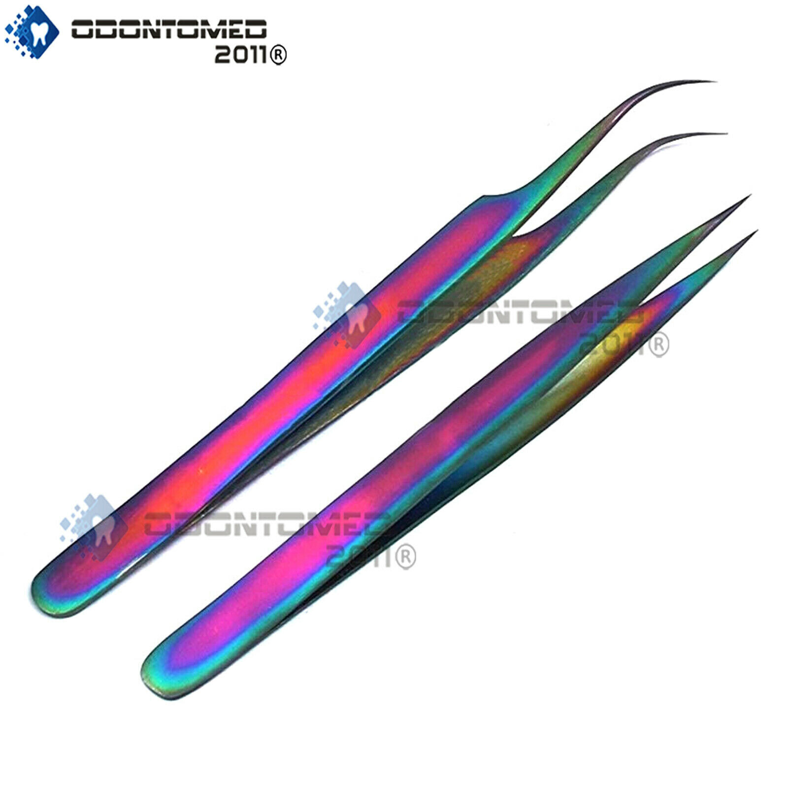 Nail Art Stainless Steel Tweezer Rhinestone Sticker Picker Rainbow (Choose)