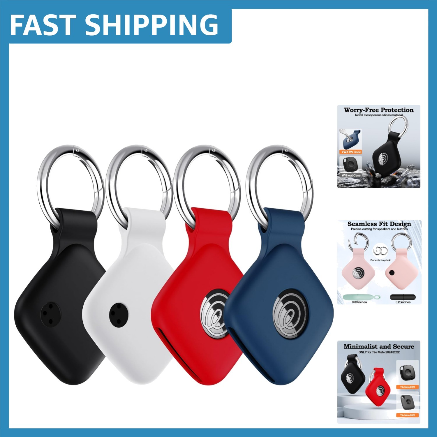 Protective Silicone Tracker Holder for Tile Mate 2024/2022 - 4 Color Varieties