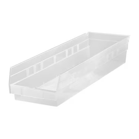 Quantum Storage Systems Qsb106cl Shelf Storage Bin, Polypropylene, Clear, 4 In