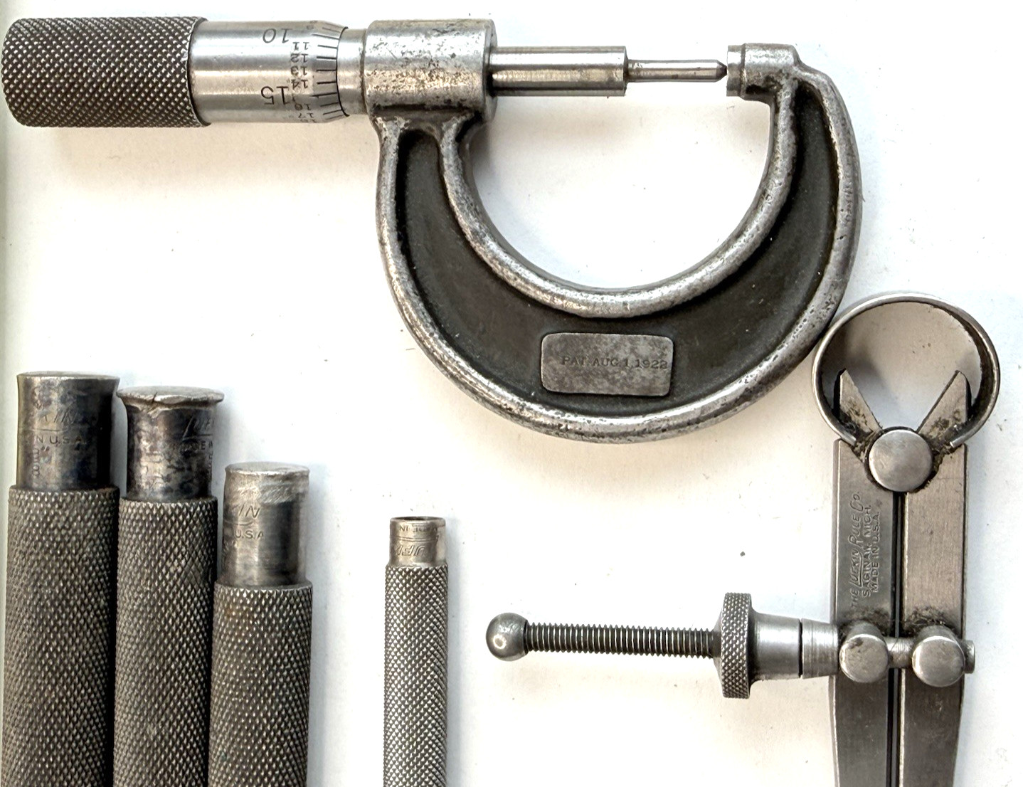 Vintage Lot Of Assorted Machinist Tools LUFKIN Used