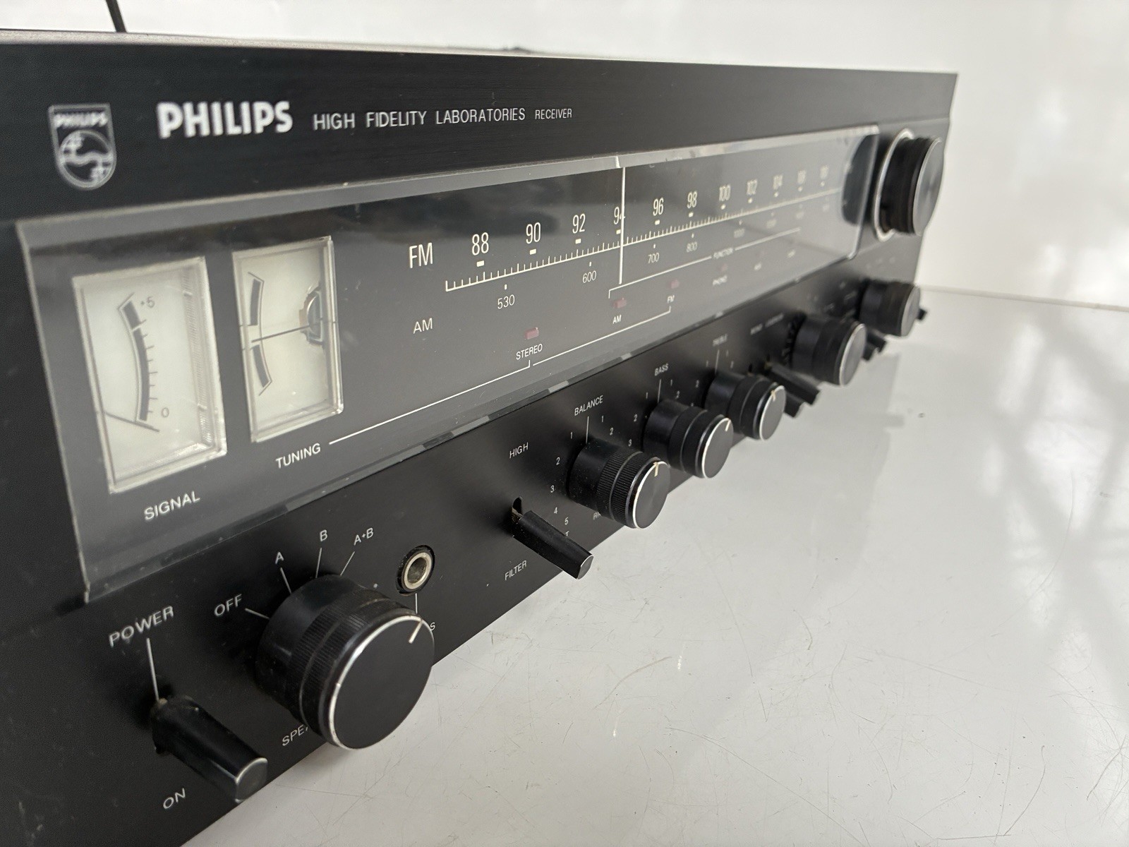 Vintage Philips 7961 Stereo AM/FM Receiver Made In USA Black