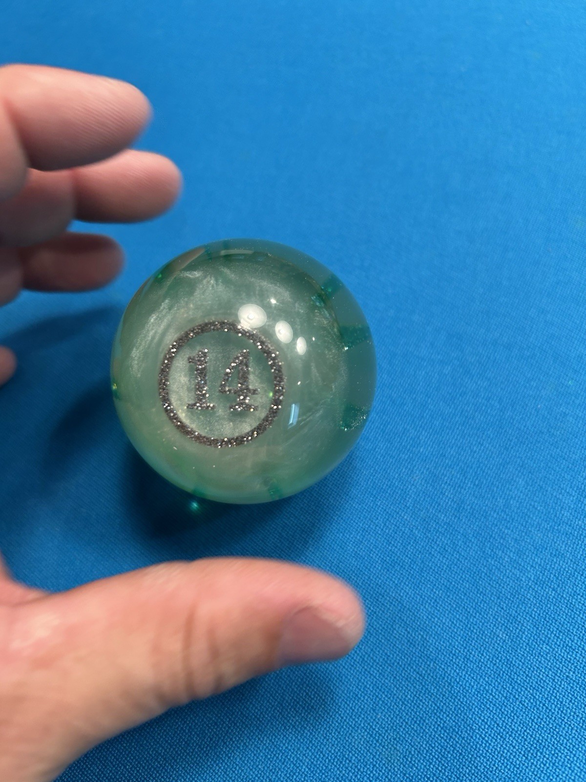 RARE! Vigma Shangra La BEAUTIFUL Glitter Individual Pool Ball 14 Ball