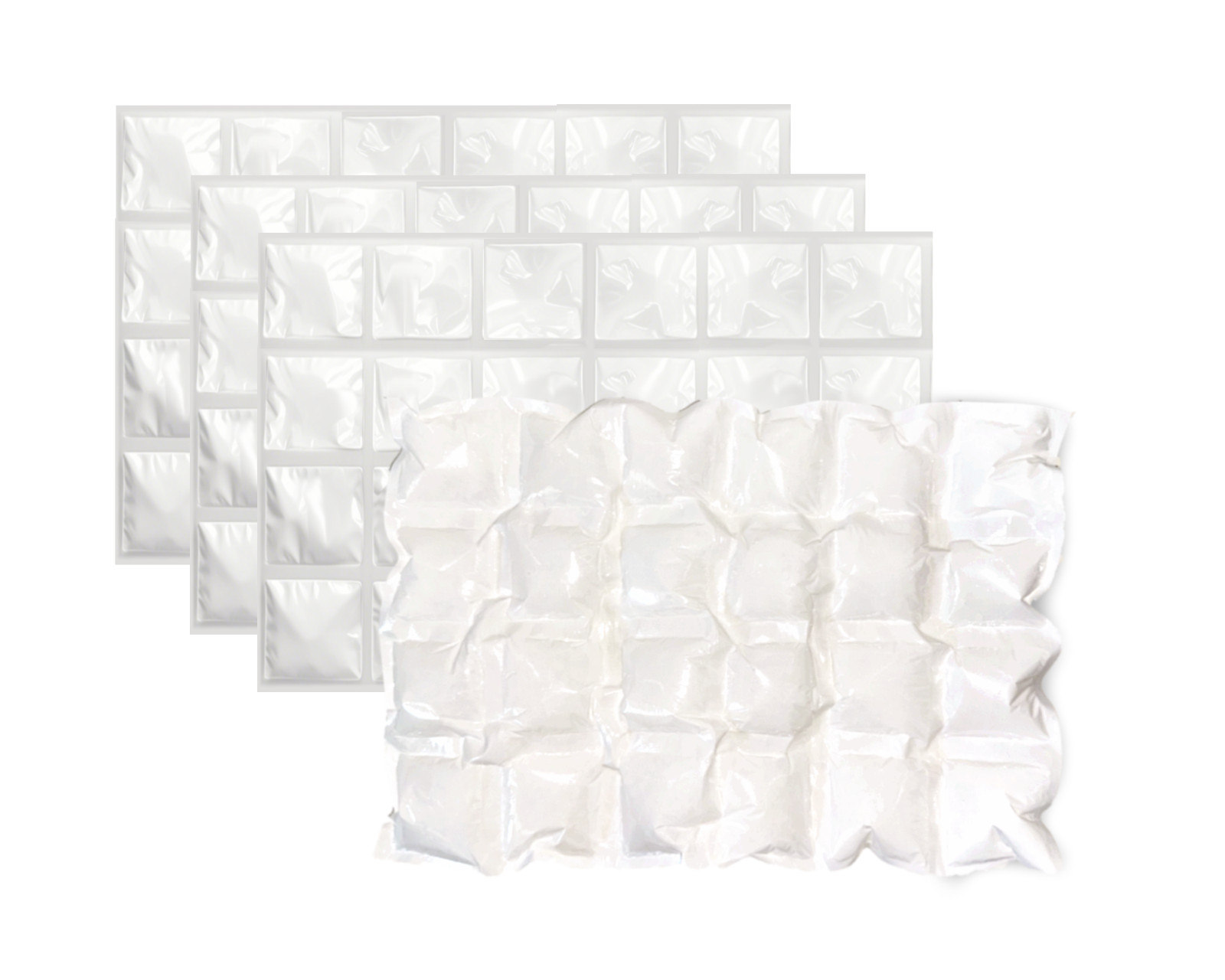 FreshCryo 3 Sheets 4Ply 24Cube Reusable Dry Ice Packs for Outdoor Fishing Cooler