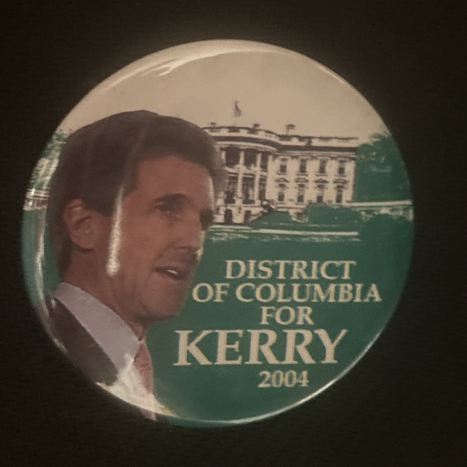 District Of Columbia For KERRY 2004  2 1/4” pinback button pin