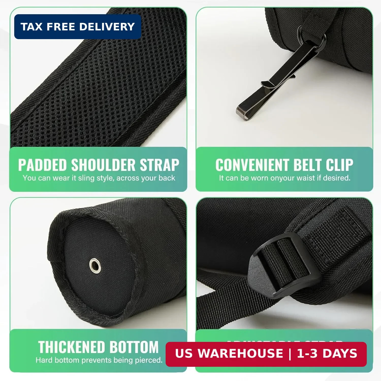 Archery Quiver - Adjustable Back & Hip Arrow Holder for Compound & Recurve Bows
