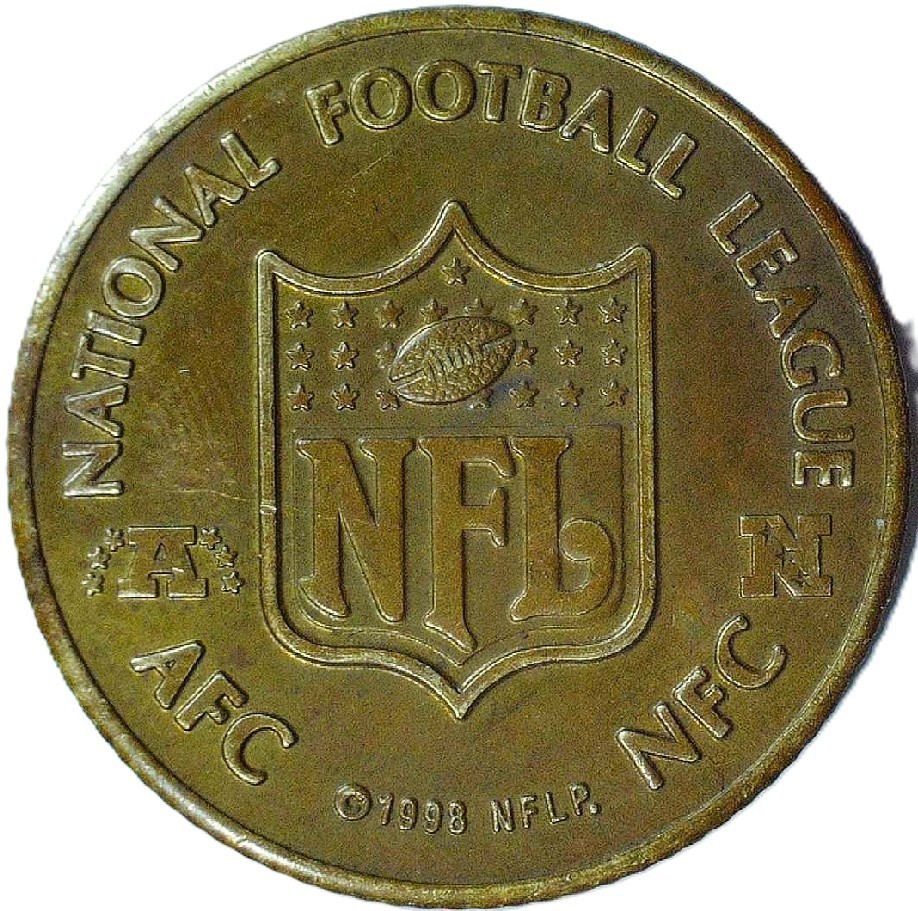 1998 HASBRO INC. NFL OFFICIAL COLLECTOR'S SERIES MEDAL - TC# 503260 - EC 8856