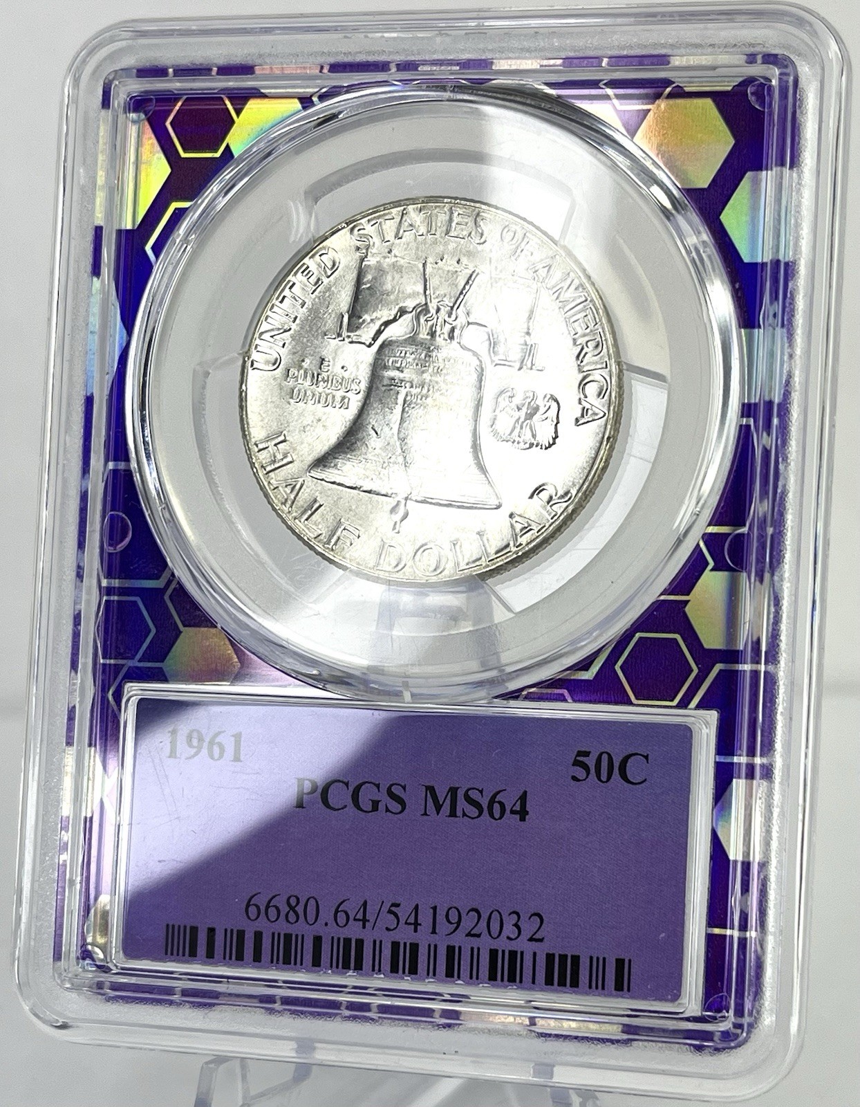 1961 Franklin Half Dollar PCGS MS64 Trader Bea Holder 90% Silver