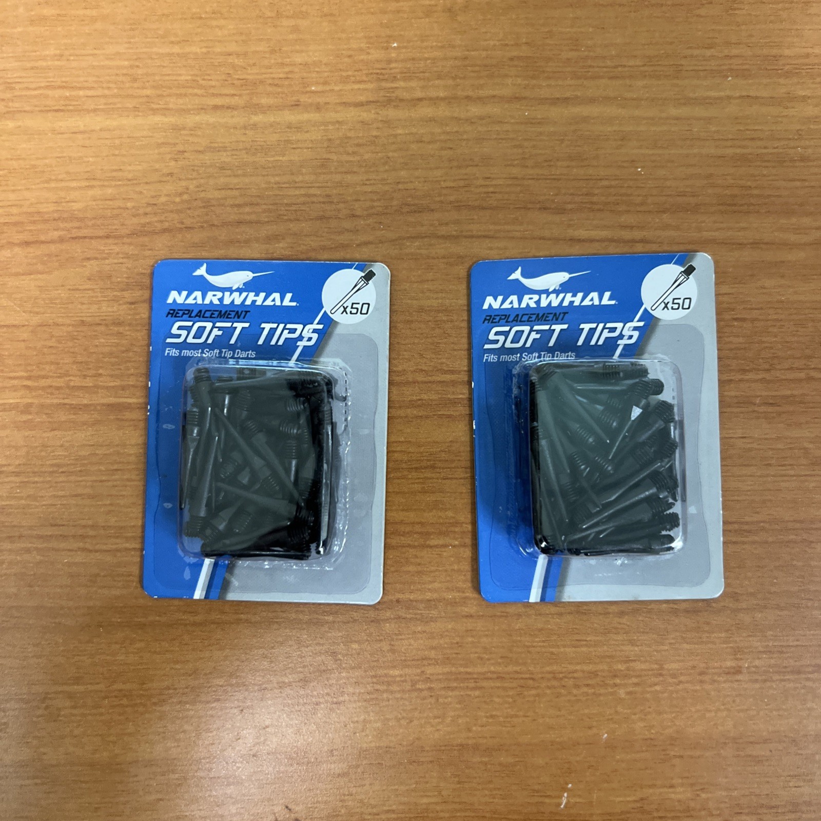 Narwhal Replacement Soft Tips for Darts - 50 Count Each (Lot Of 2) 100 Pcs Total