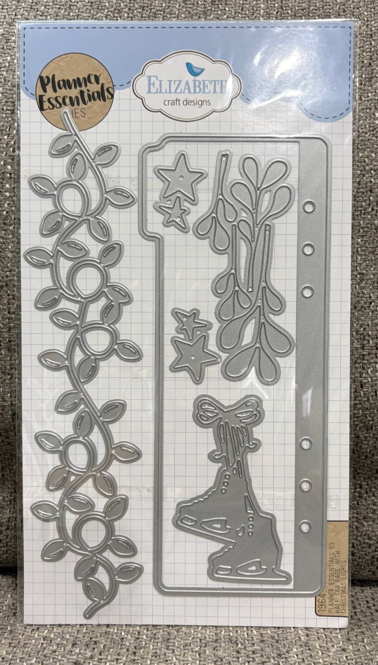 Elizabeth Craft Planner Dies ** Half Tab Page with Christmas Lights # 1964 **