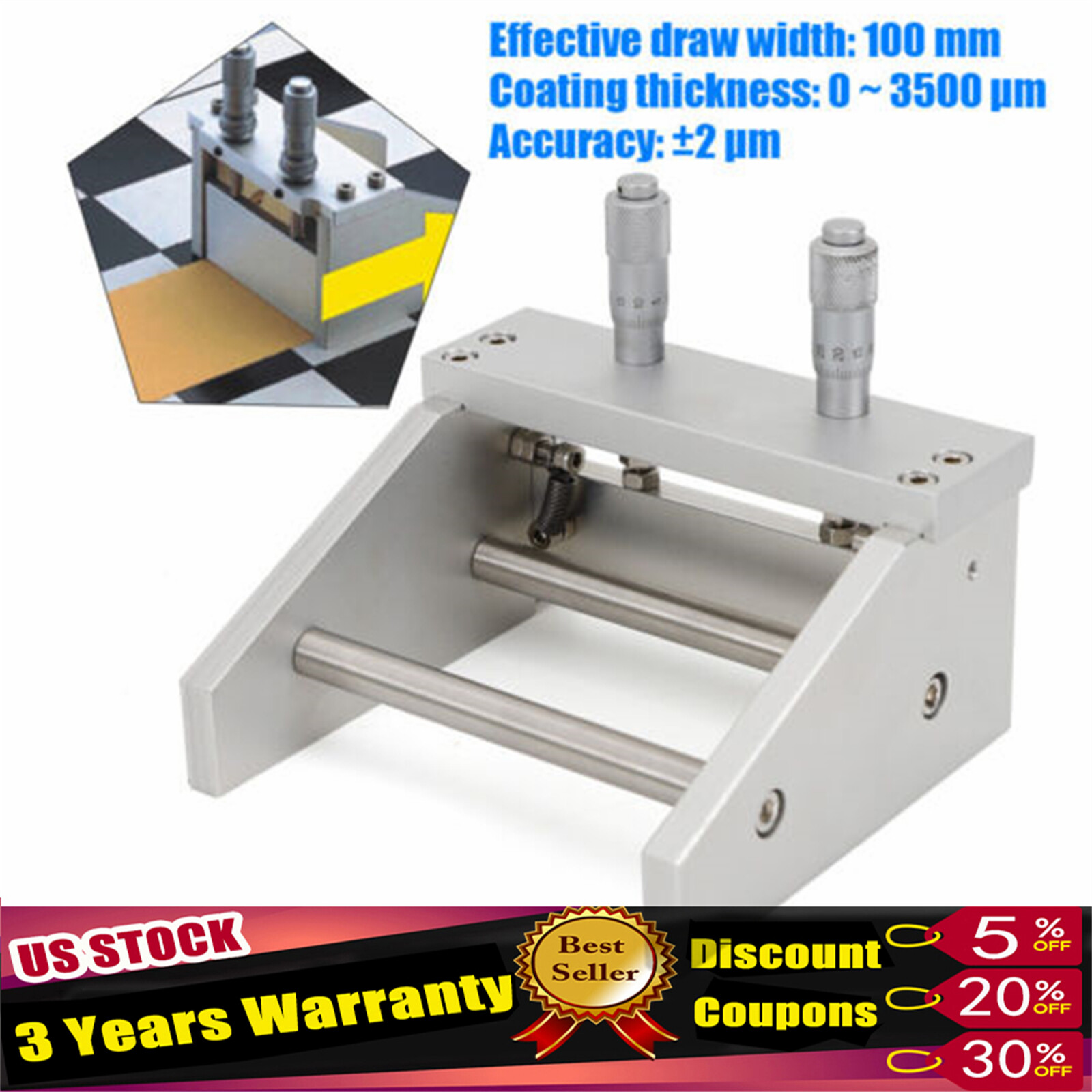 Lab Doctor Blade Coating Machine Film Coater Doctor Blade Coater Stainless Steel