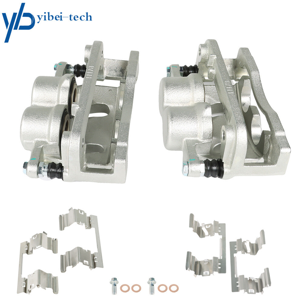 Front Brake Calipers w/ Bracket Pair 2 for Chevy Silverado 1500 GMC Sierra 1500