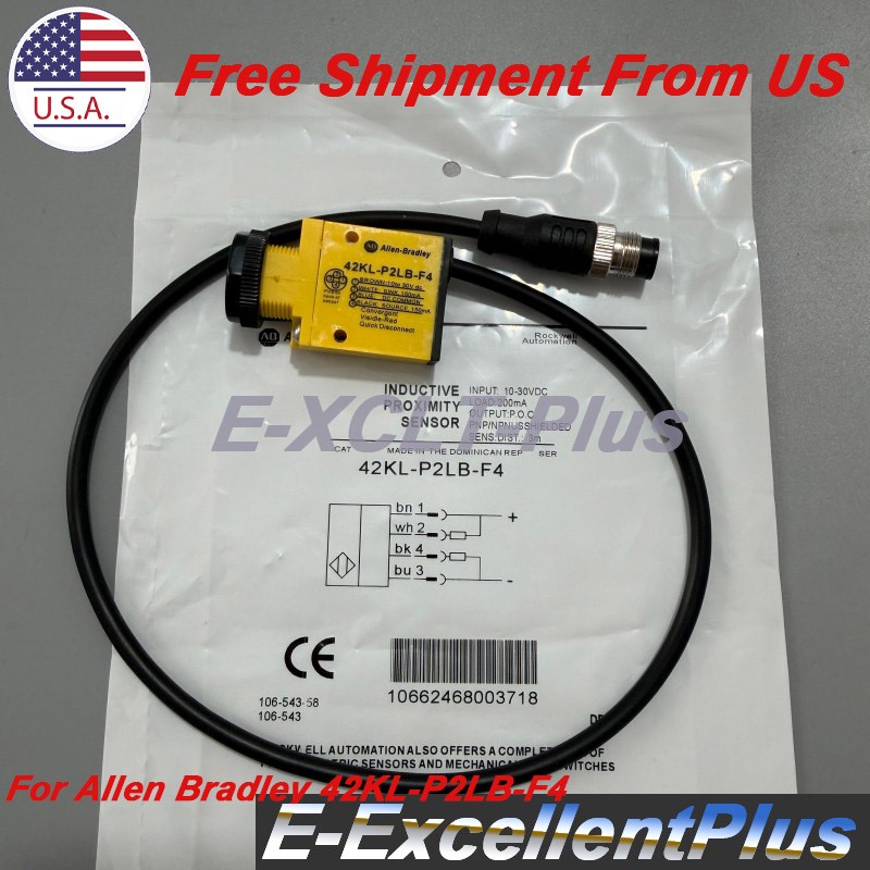 New For Allen Bradley 42KL-P2LB-F4 Photoelectric Sensor Switch 42KLP2LBF4 10-30V