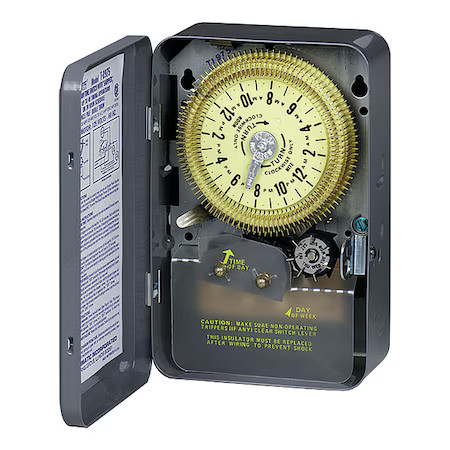 Intermatic T1976 Electromechanical Timer, 24 Hr, Spdt, Metal