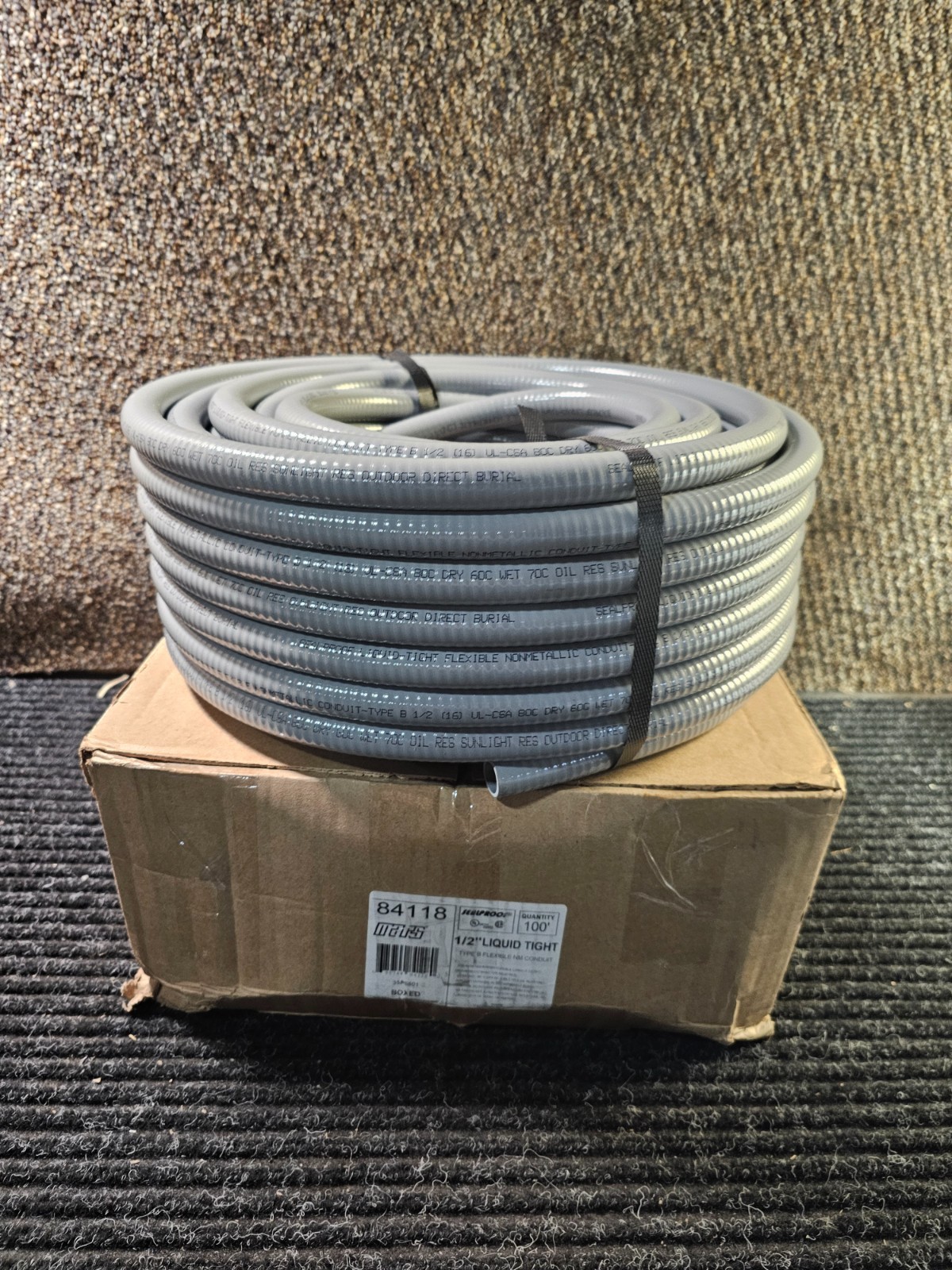 MARS 84118 1/2"x 100' Non-Metallic Liquid Tight Conduit Polyvinyl Chloride (PVC)