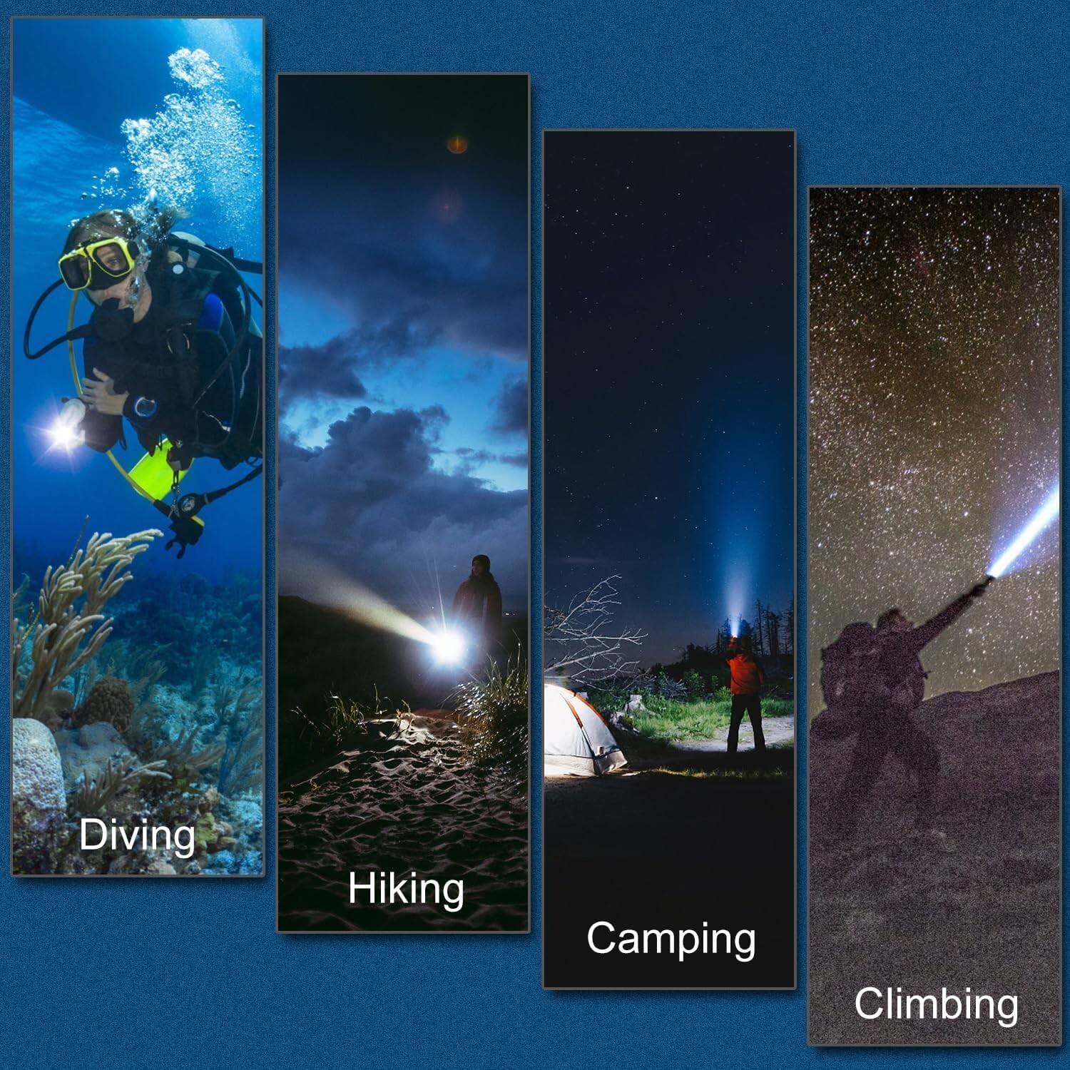 5000 Lumen Scuba Diving Flashlight - Waterproof Dive Torch for Night Adventures
