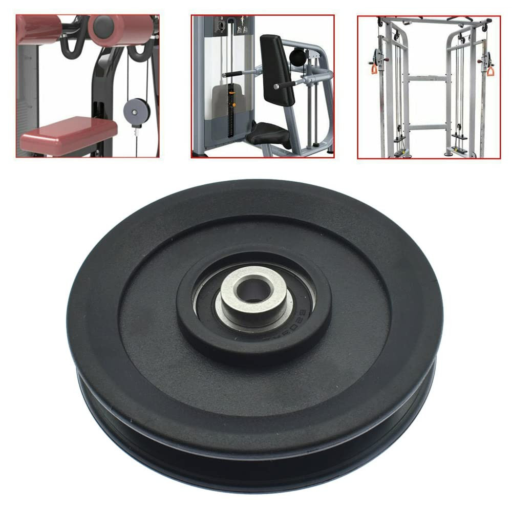 Universal Nylon Gym Cable Pulley Wheel 4.5 in/115MM Rotation 360 Degree Traction
