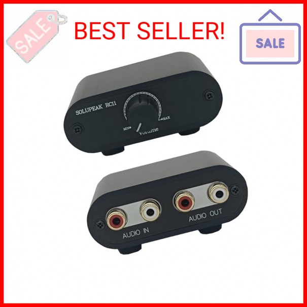 TENEALAY RCA Audio Volume Controller, line Volume Control Box, Mini attenuator k